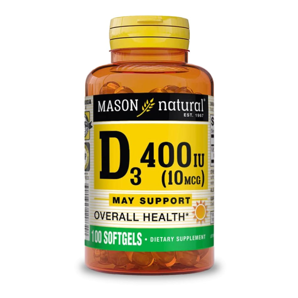 Vitamina D3 Mason Natural x Cápsula 100 cápsulas