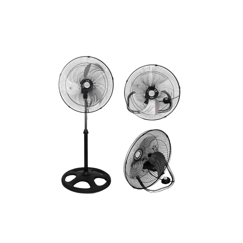 Ventilador Alfano AL-18731B 18" 3 en 1 Pedestal, Pared o Mesa 70 watts