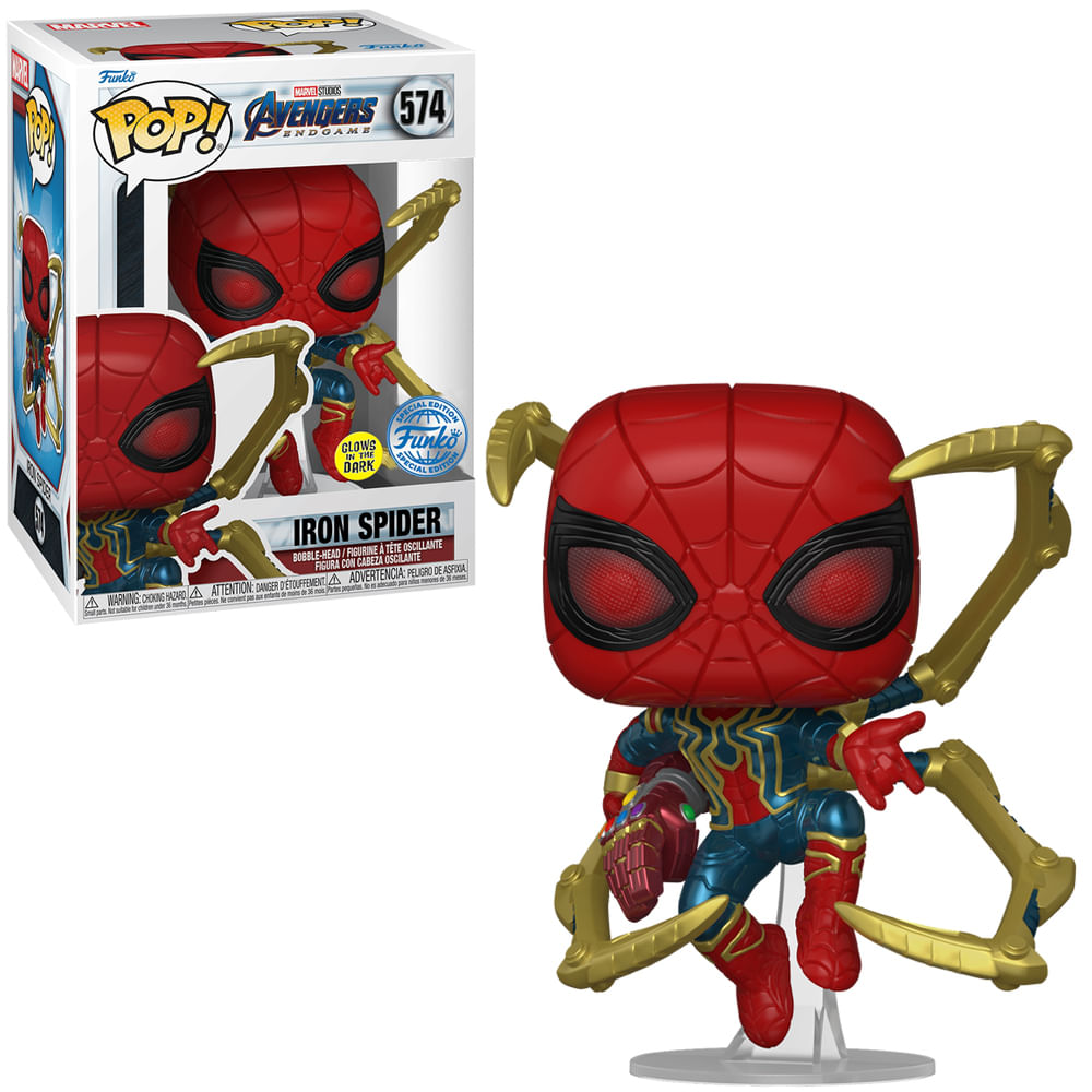 Funko Pop SpiderMan Hombre Araña Iron Spider Glow