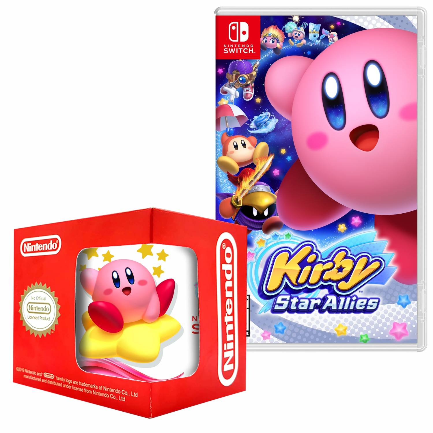 Kirby star allies Nintendo Switch + Taza