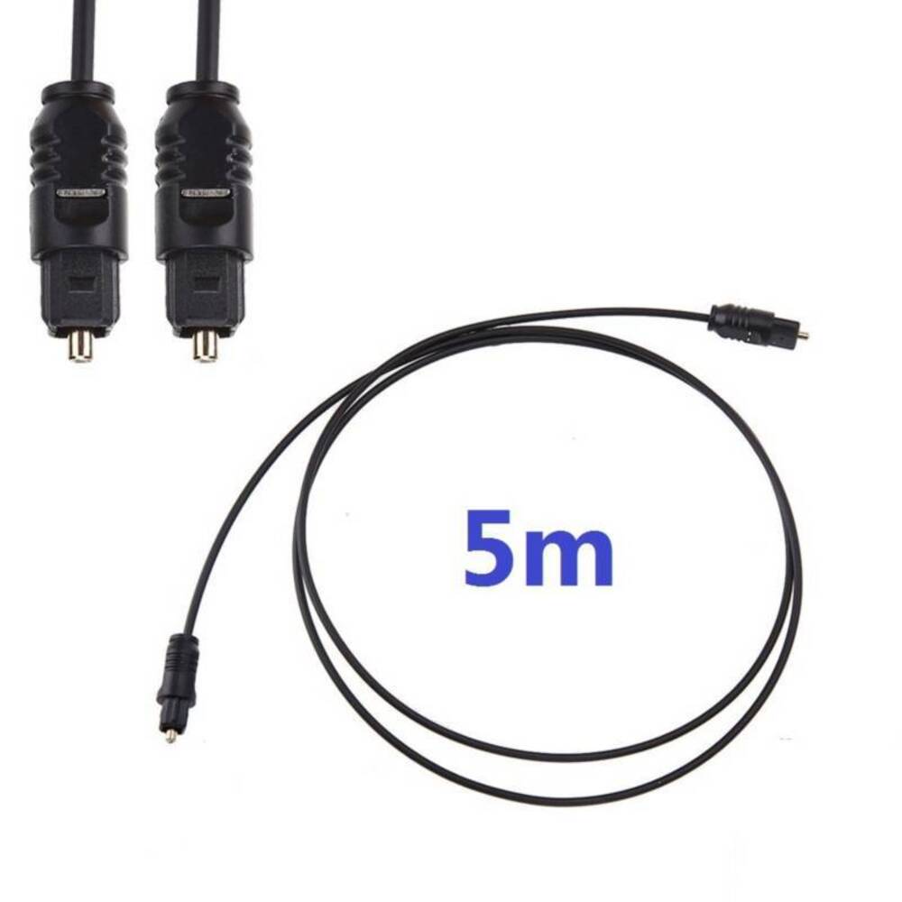 Cable Audio Digital Fibra Óptica 5m metros Macho para DVD PS4 Xbox 360
