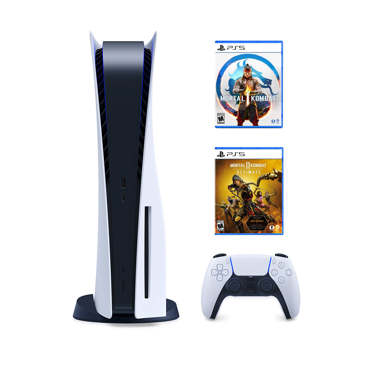Consola PS5 Lector de Discos + Mortal Kombat 1 + Mortal Kombat 11 Ultimate