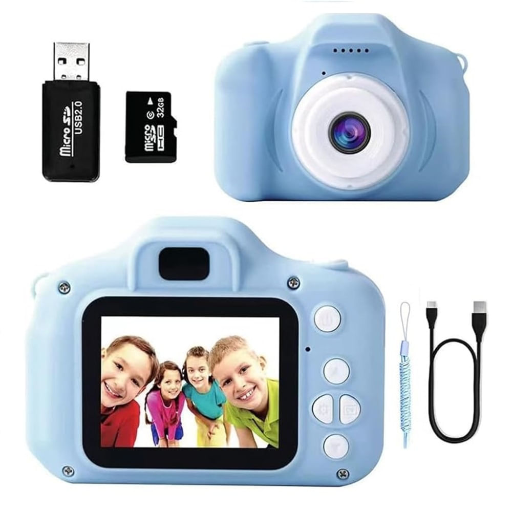 Cámara Digital para Niños Fotos Videos 1080P FULL HD Blue