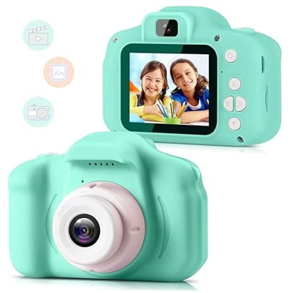 Cámara Digital para Niños Fotos Videos 1080P FULL HD Green