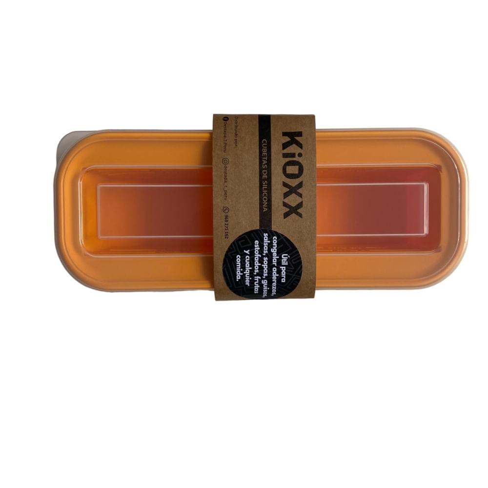 Cubeta de Silicona para Congelar 2 cavidades KiOXX Naranja