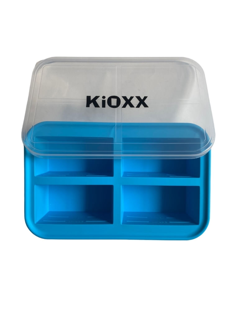 Cubeta de Silicona para Congelar 4 cavidades KiOXX Celeste