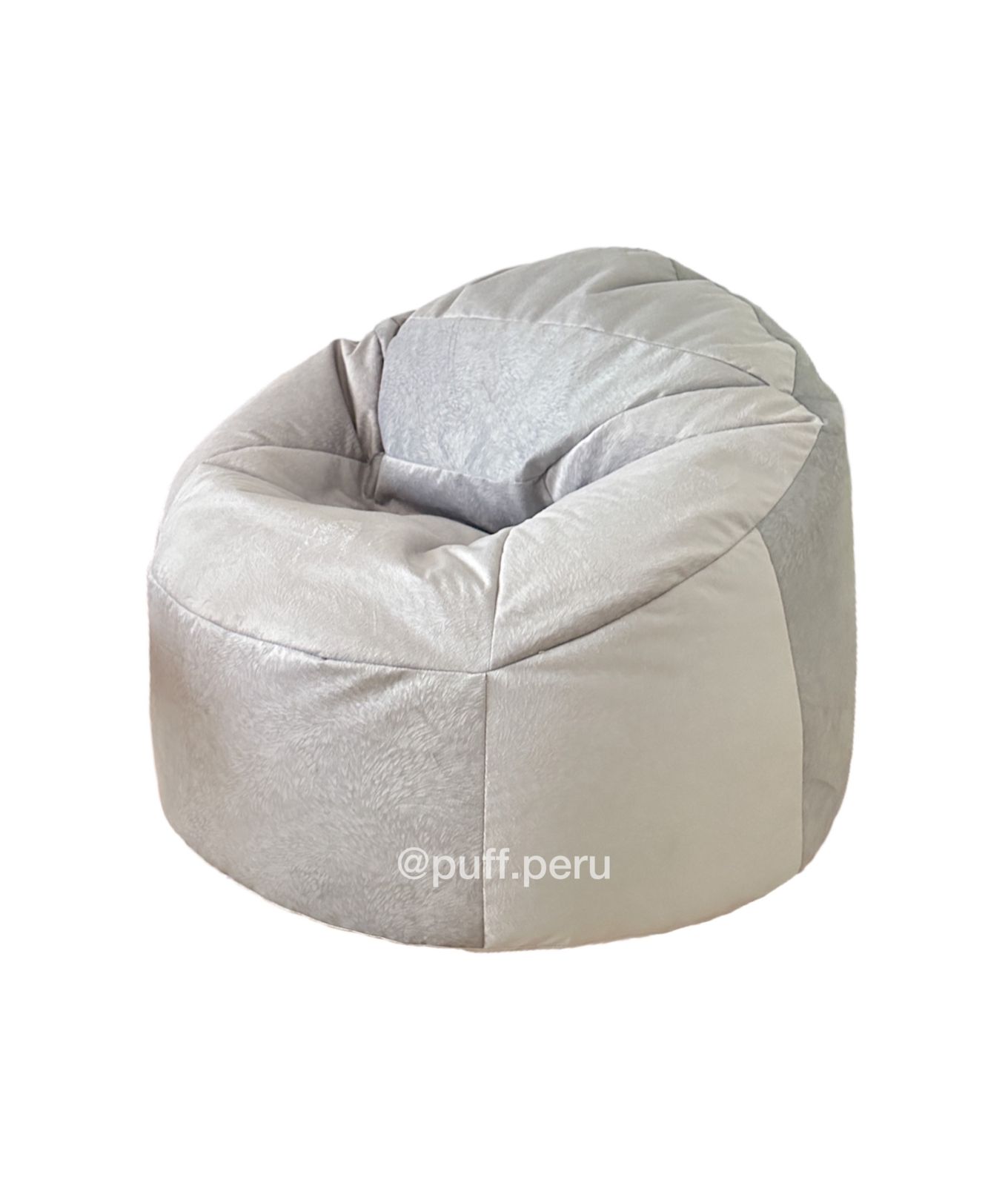 Puff Sillón PuffPeru en Terciopelo Gris