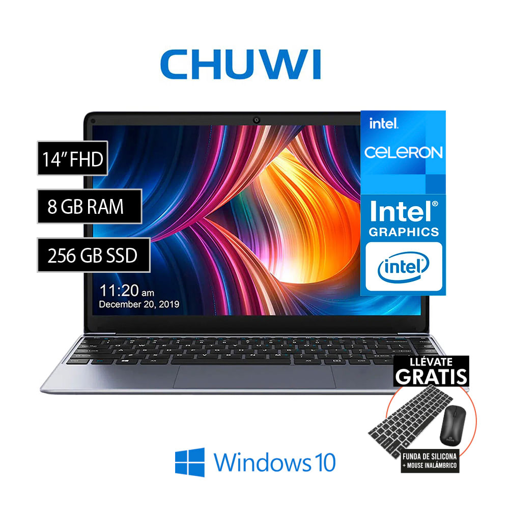 Laptop Chuwi Herobook Pro 14.1 Intel Celeron N4020 8GB 256GB W10 Home
