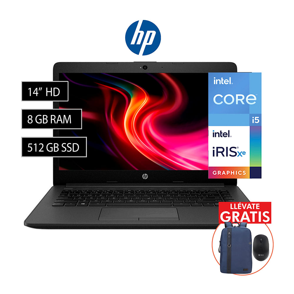 Laptop HP 240 G9 14" Led HD Intel Core I5 1235U 8GB 512GB UBUNTU-22.04.2