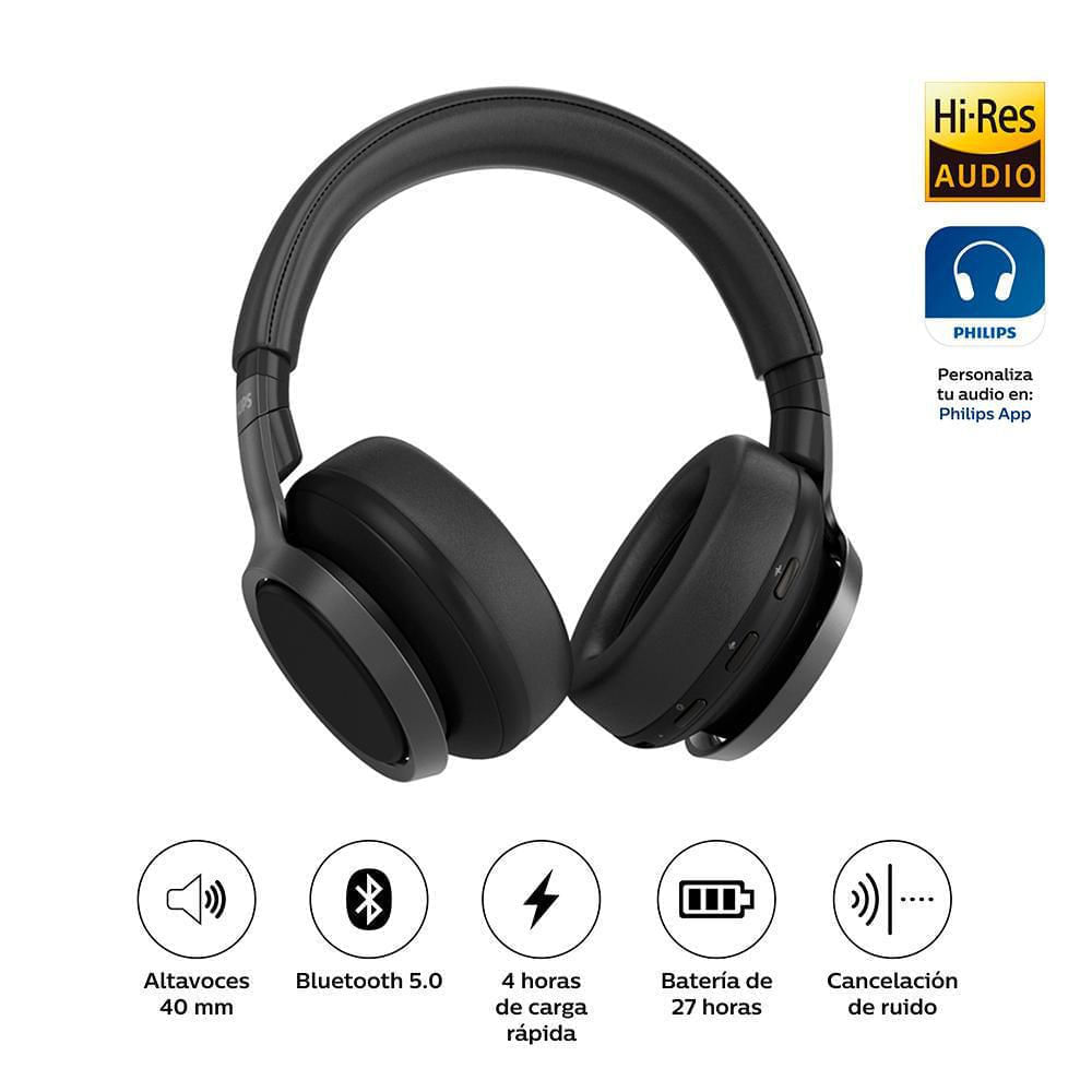 Audífonos Over Ear Philips TAH9505BK Negro