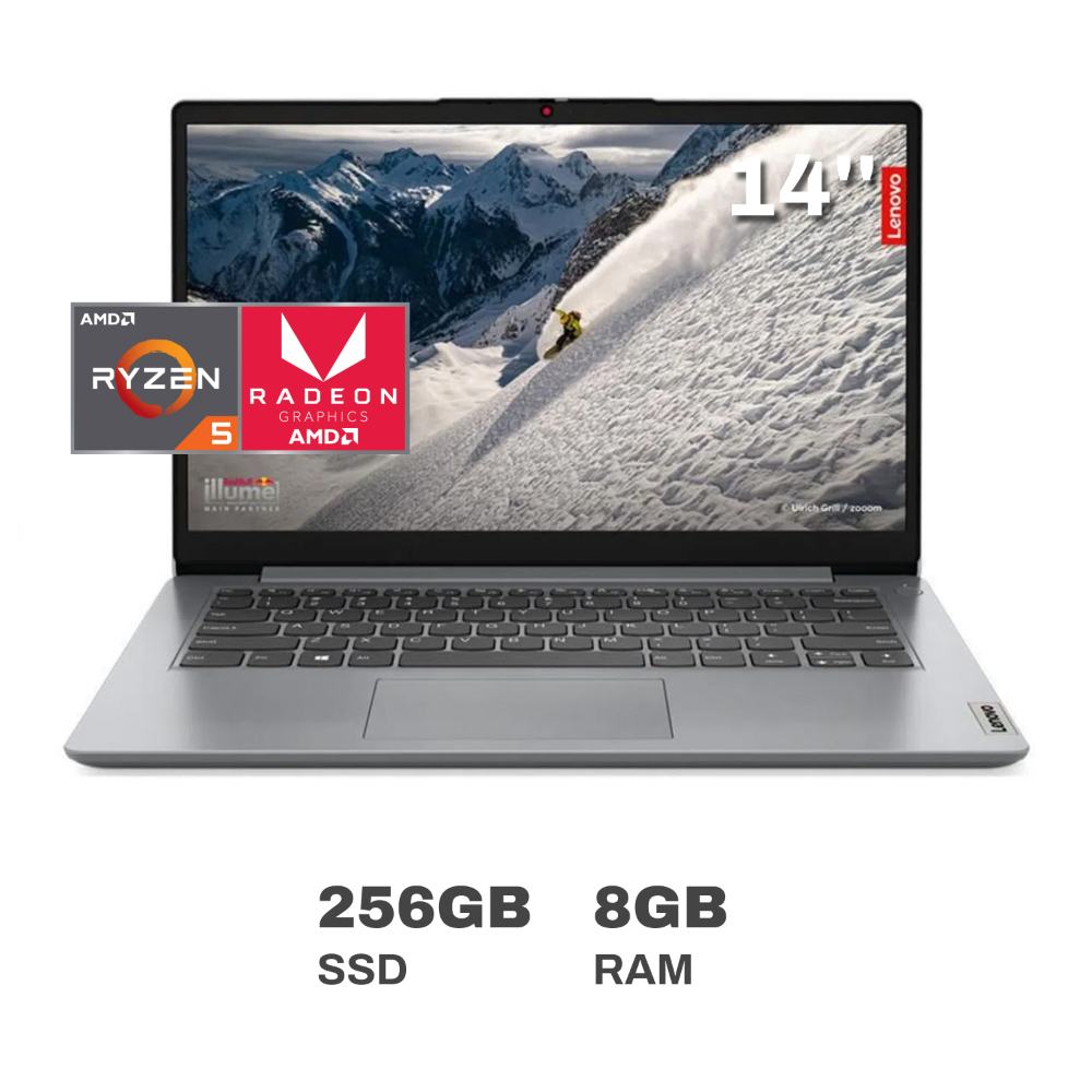 Laptop Lenovo IdeaPad 1 AMD Ryzen 5 8GB RAM 256GB SSD 14"