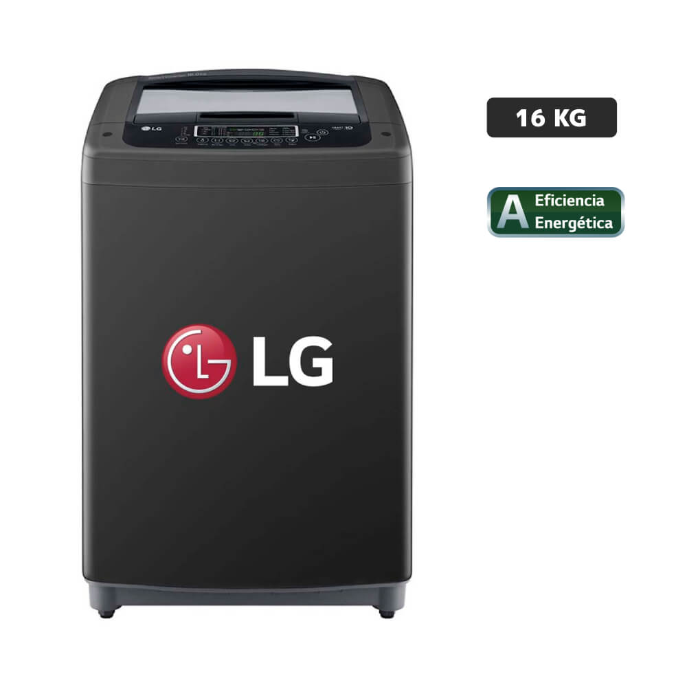 Lavadora LG Carga Superior 16Kg WT16BPB Negro Claro