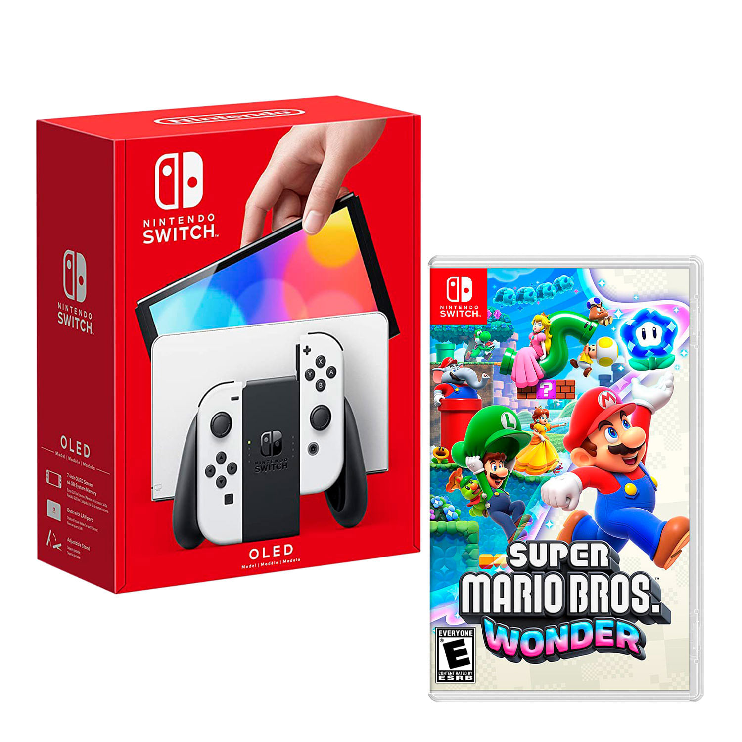 Consola Nintendo Switch Modelo Oled Blanco + Super Mario Wonder