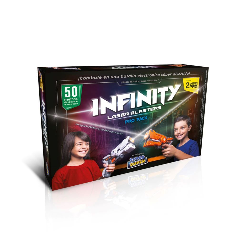 Pistola Infinity Laser Blasters Super Duper (Pro Pack) (Juego De 2 Laser Blasters Grandes)