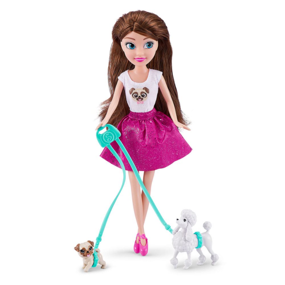 Muñeca Sparkle Girlz Playset Paseadora De Perros