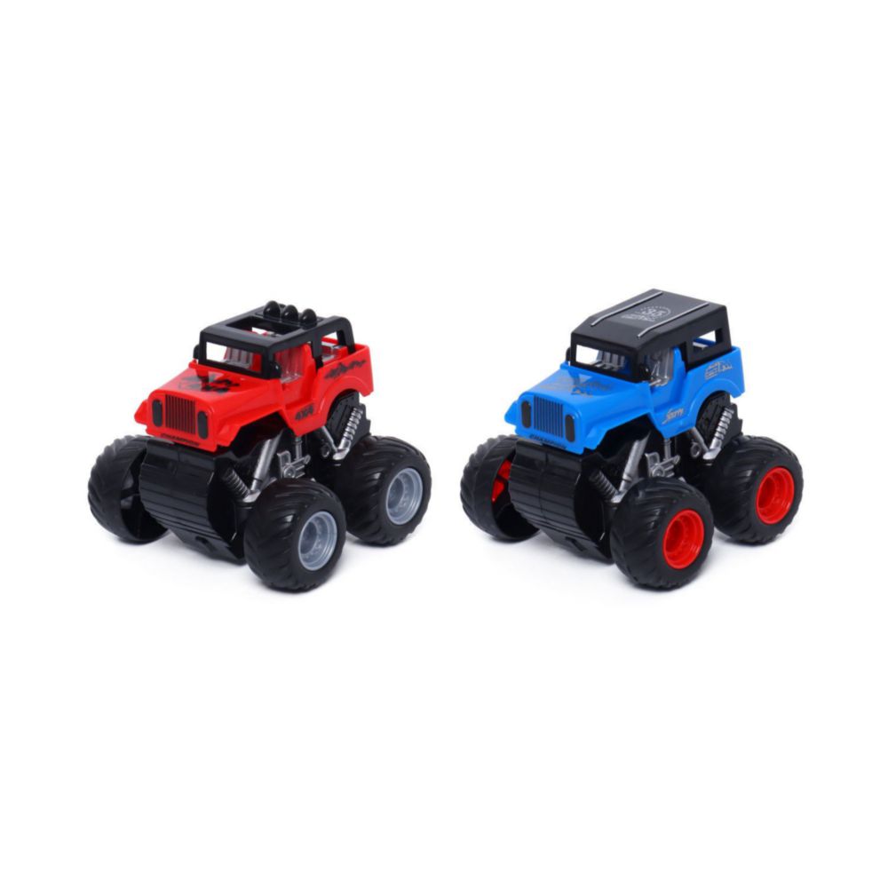 Set De Camionetas Motor Extreme Super Powr Wheels Azul Y Rojo