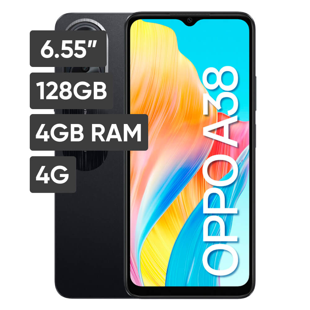 Smartphone OPPO A38 6.55" 4GB 128GB 50MP + 2MP Negro
