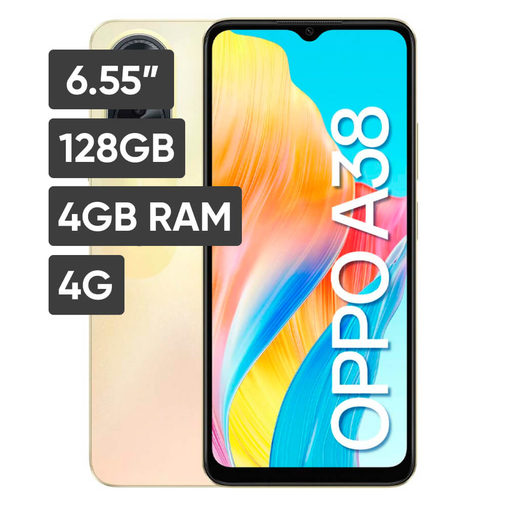 Smartphone OPPO A38 6.55" 4GB 128GB 50MP + 2MP Dorado