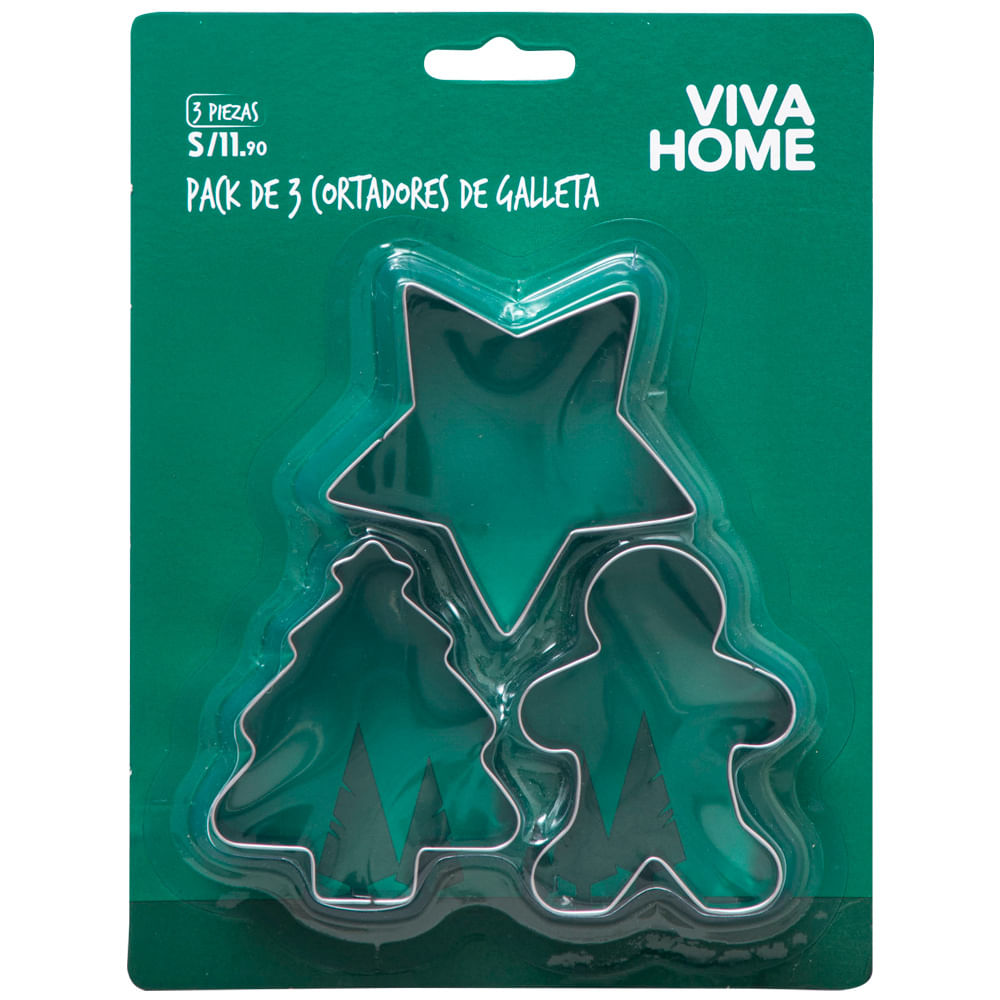 Cortador de Galletas VIVA HOME Pack x3un