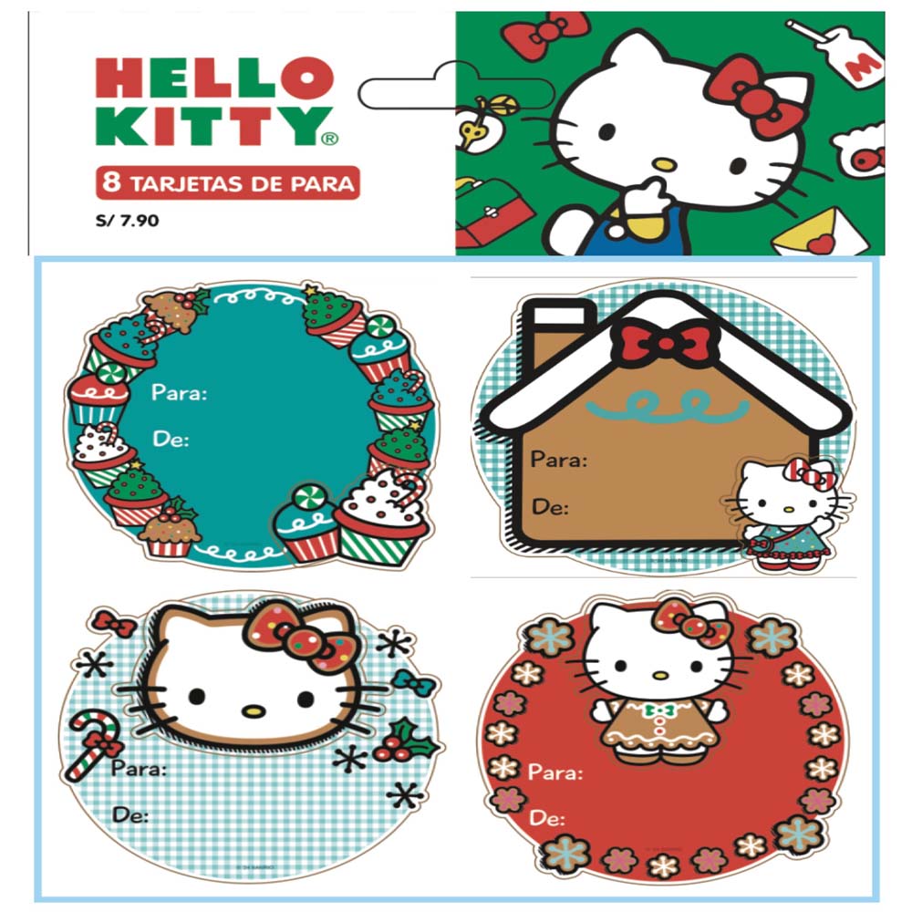 Tarjeta de Para DREGALOS Hello Kitty x8 nav