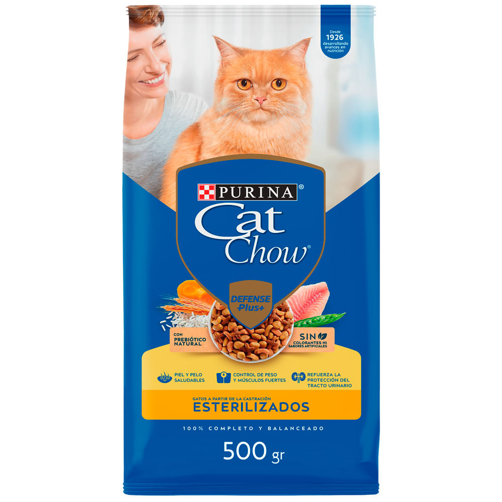 Alimento para Gatos CAT CHOW Esterilizado en Bolsa de 500gr
