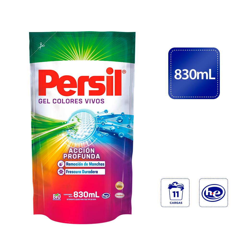 Detergente Líquido PERSIL Color Doypack 830ml