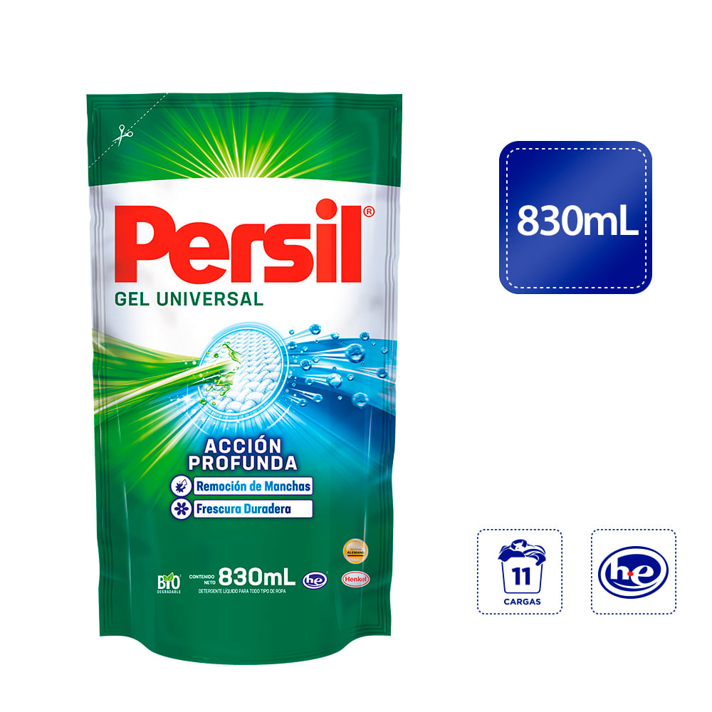 Detergente Líquido PERSIL Universal Doypack 830ml