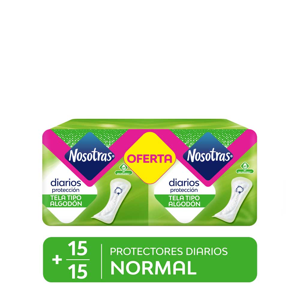 Protectores Diarios NOSOTRAS Normal Paquete 30un