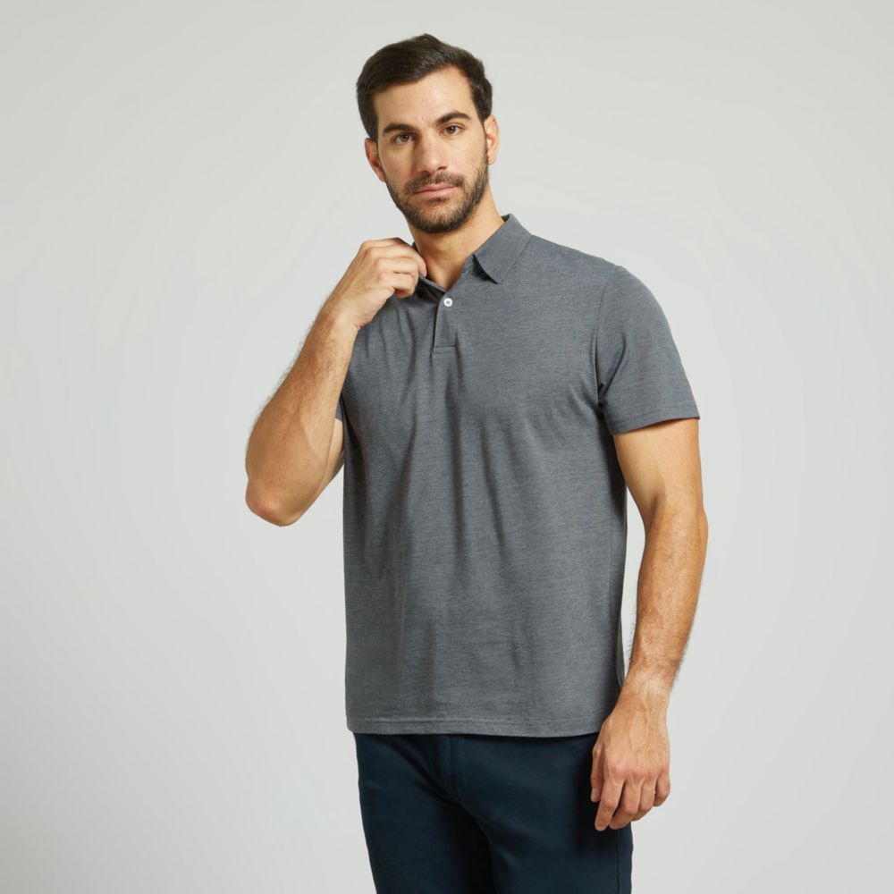 Polo Madison Jersey Gris Hombre