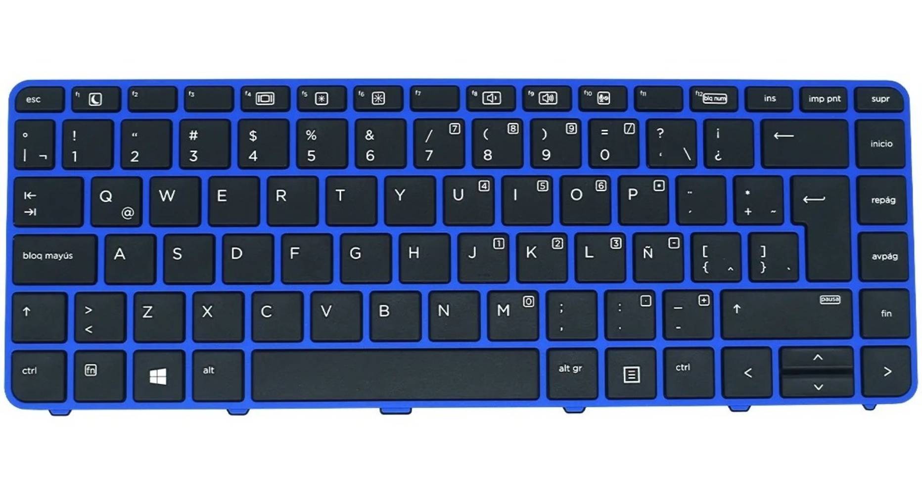 Teclado para Laptop Hp PROBOOK 440-G3 640-G2 640-G3 con Marco azul