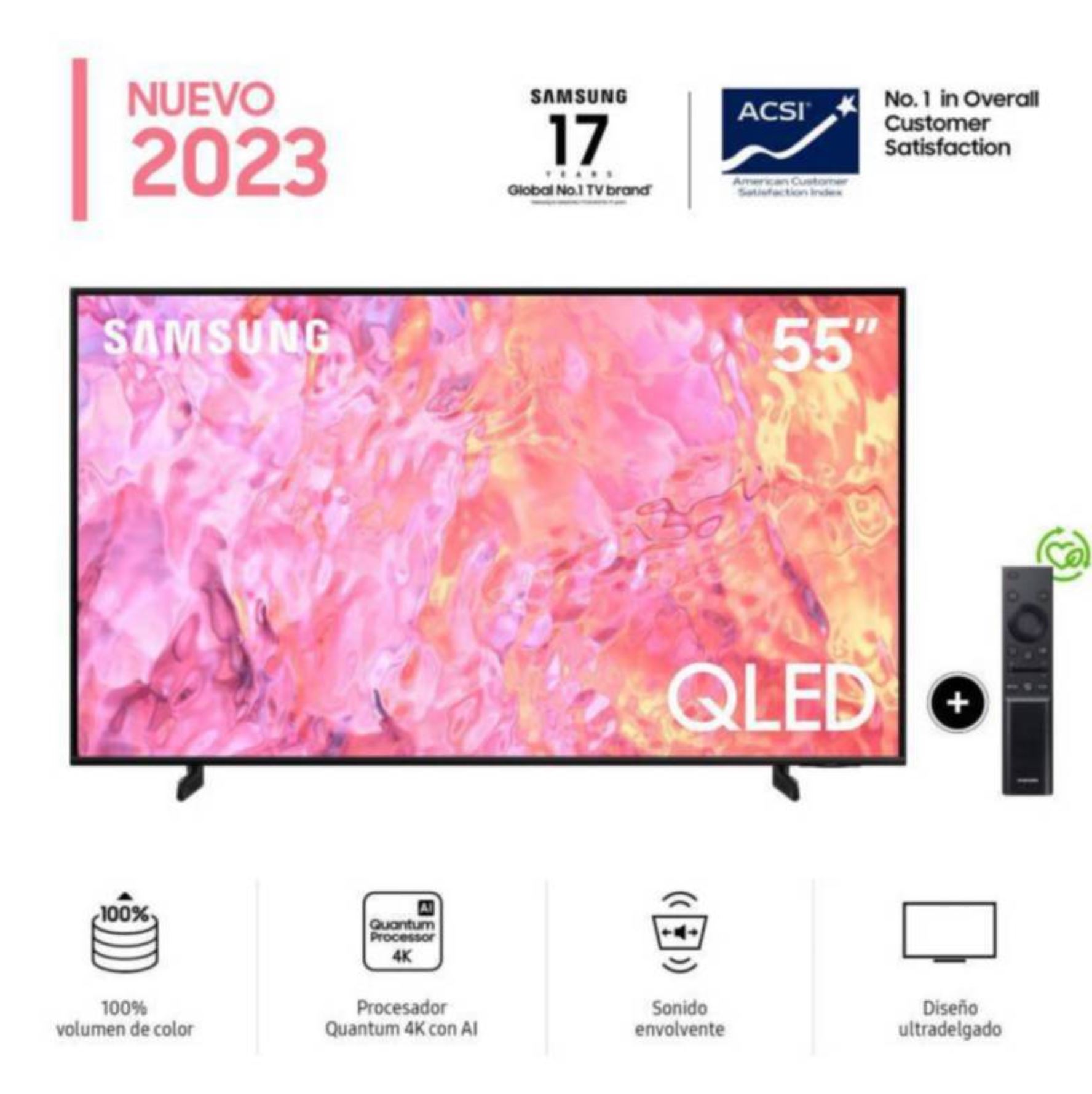 Televisor Samsung 55 QN55Q60CAGXPEC QLED Smart TV 4K 2023