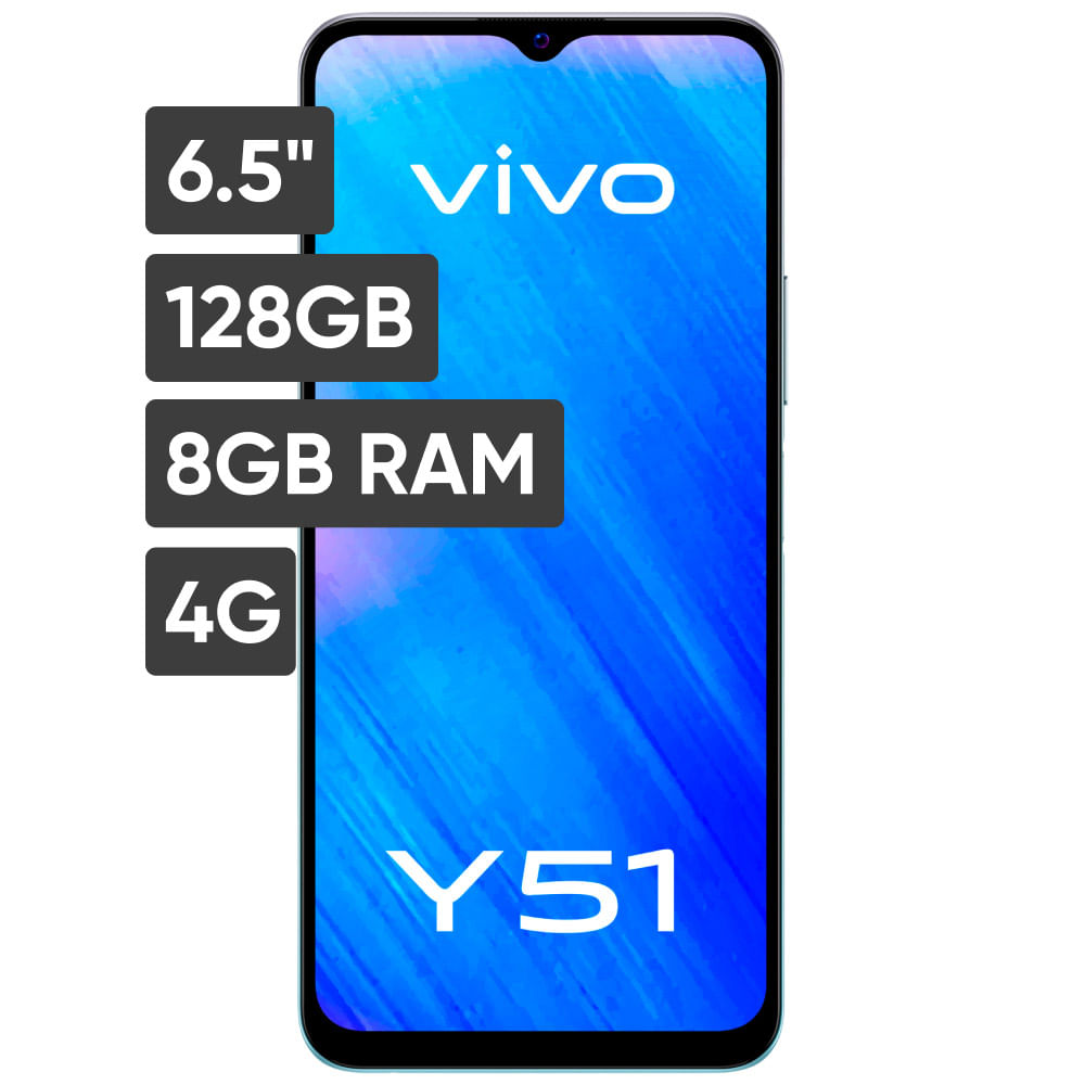 Smartphone VIVO Y51 6.5'' 8GB 128GB Triple 48MP+8MP+2MP Cristal