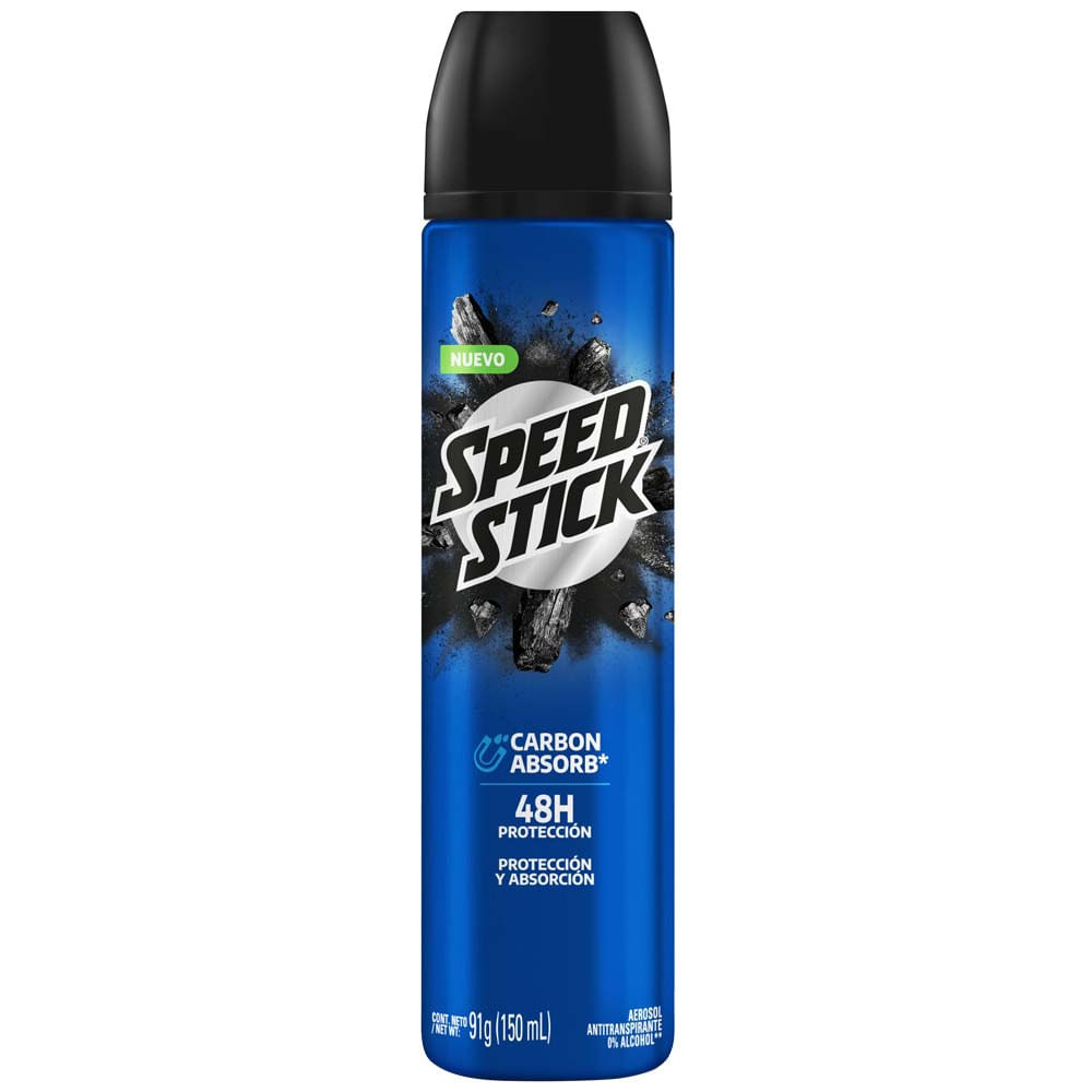 Desodorante para hombre Hombre SPEED STICK Carbón Absorb Aerosol 91g