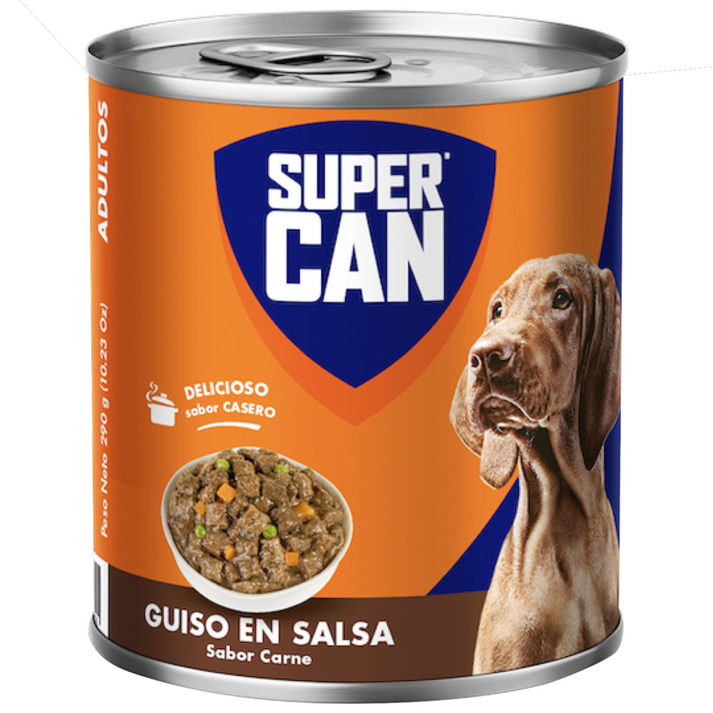Comida para Perros SUPERCAN Adulto Carne Lata 290g