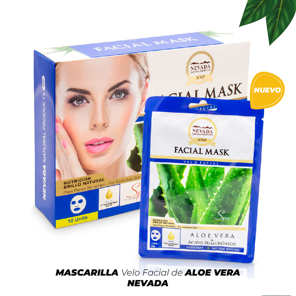 MASCARILLA FACIAL DE ALOE VERA NEVADA