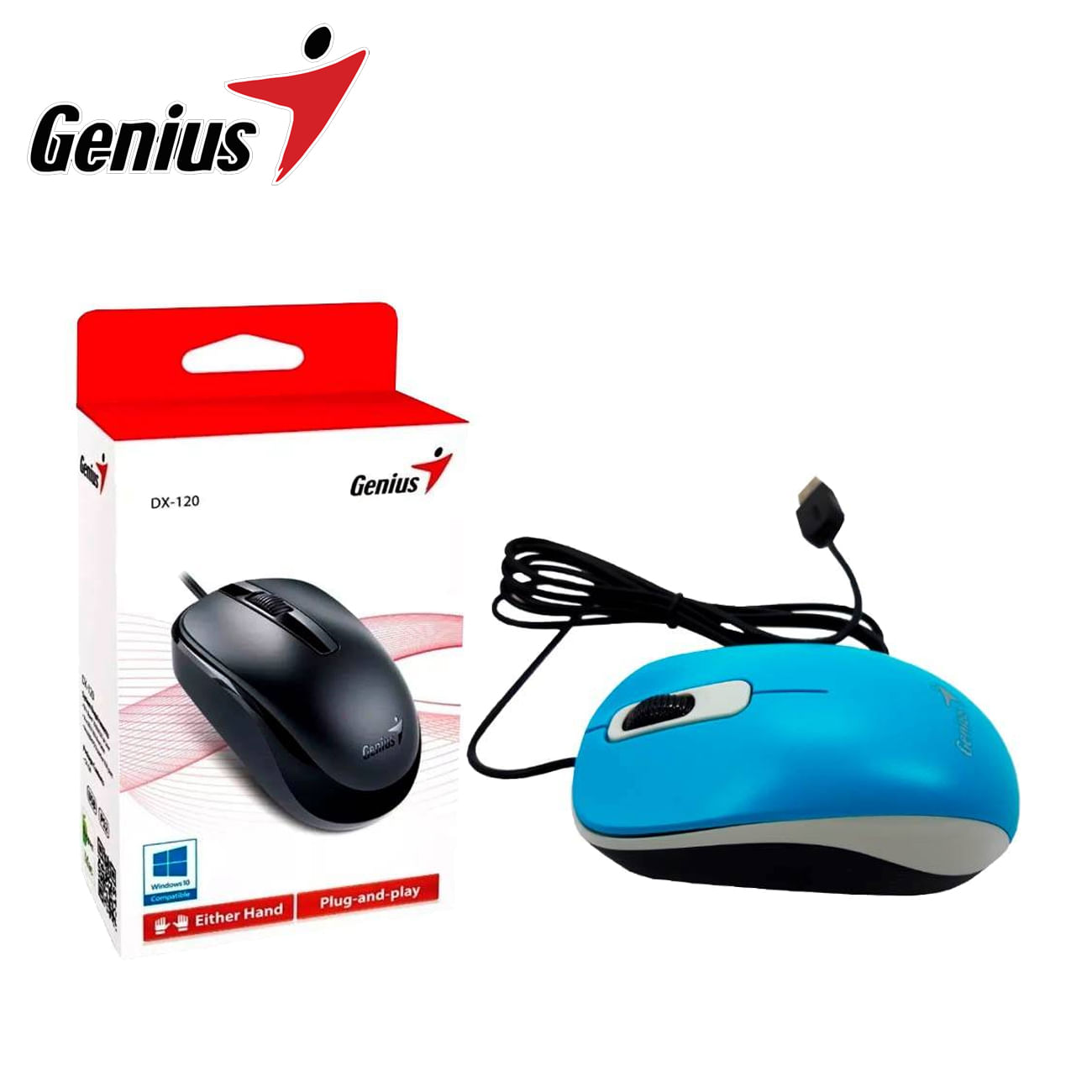 Mouse Genius Dx-110 Usb Optico 1000 Dpi Azul