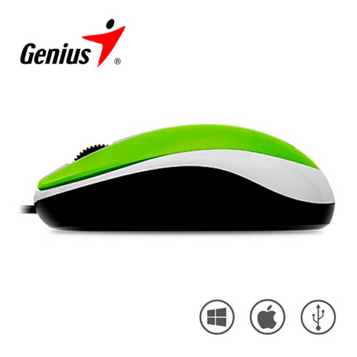 Mouse Genius Dx-110 Usb Optico 1000 Dpi verde
