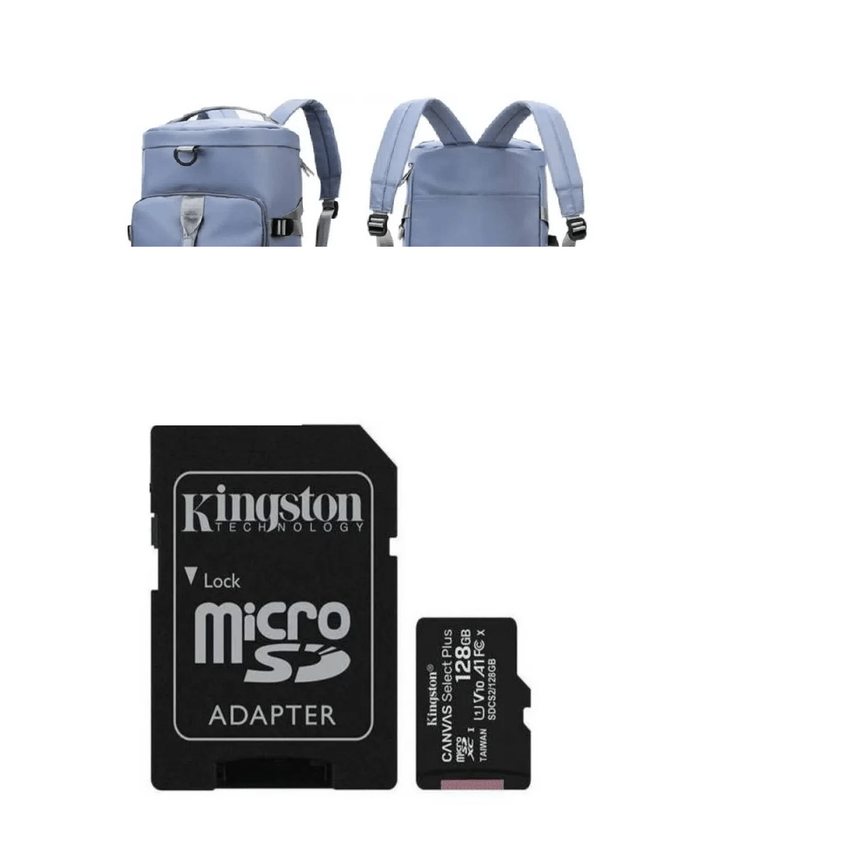 Memoria Kingston Microsd 128gb Clase 10 100 Mb/s + Adaptador