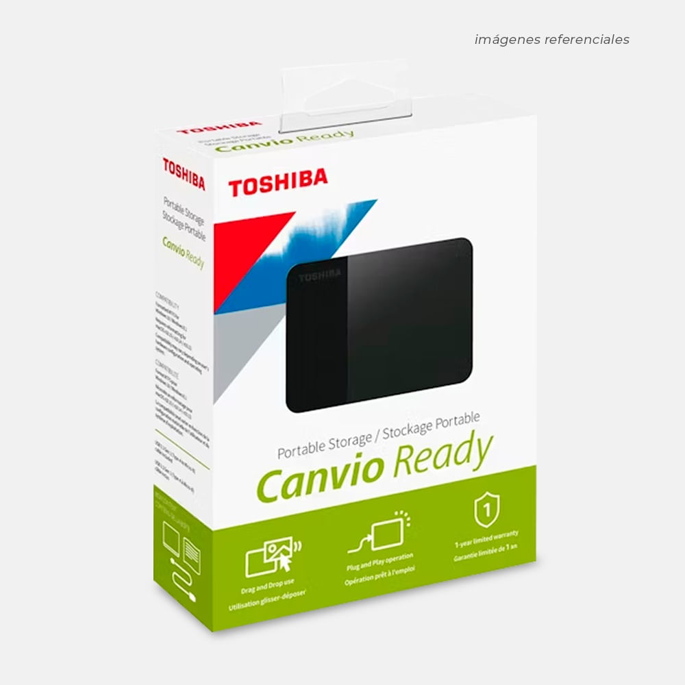 Disco Duro Externo TOSHIBA Canvio Ready 2TB, USB 3.0-2.0 HD1TBTOHDTB410