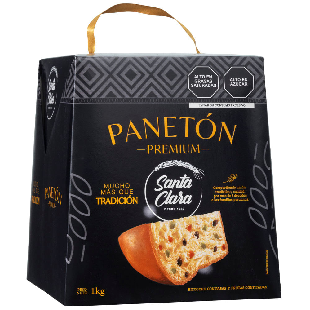 Panetón SANTA CLARA Premium Caja 1Kg