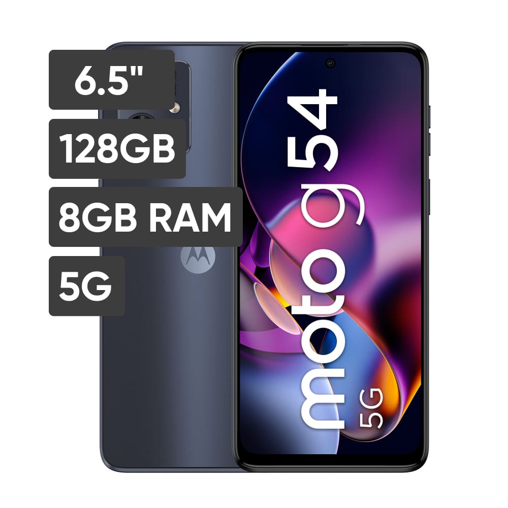 Smartphone MOTOROLA G54 6.5" 8GB 128GB 50MP+2MP Negro