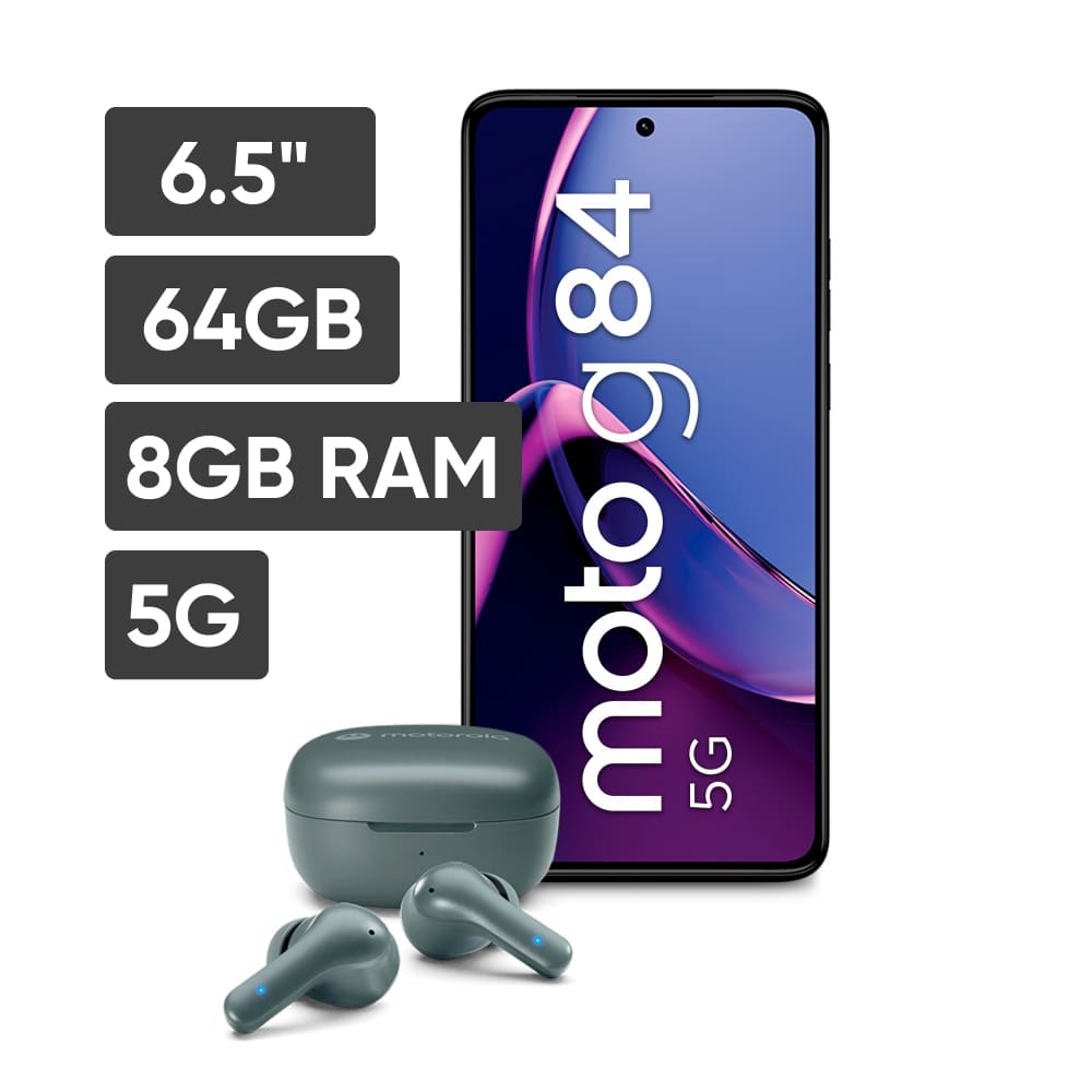 Smartphone MOTOROLA G84 6.5" 8GB 64GB 50MP+8MP Negro