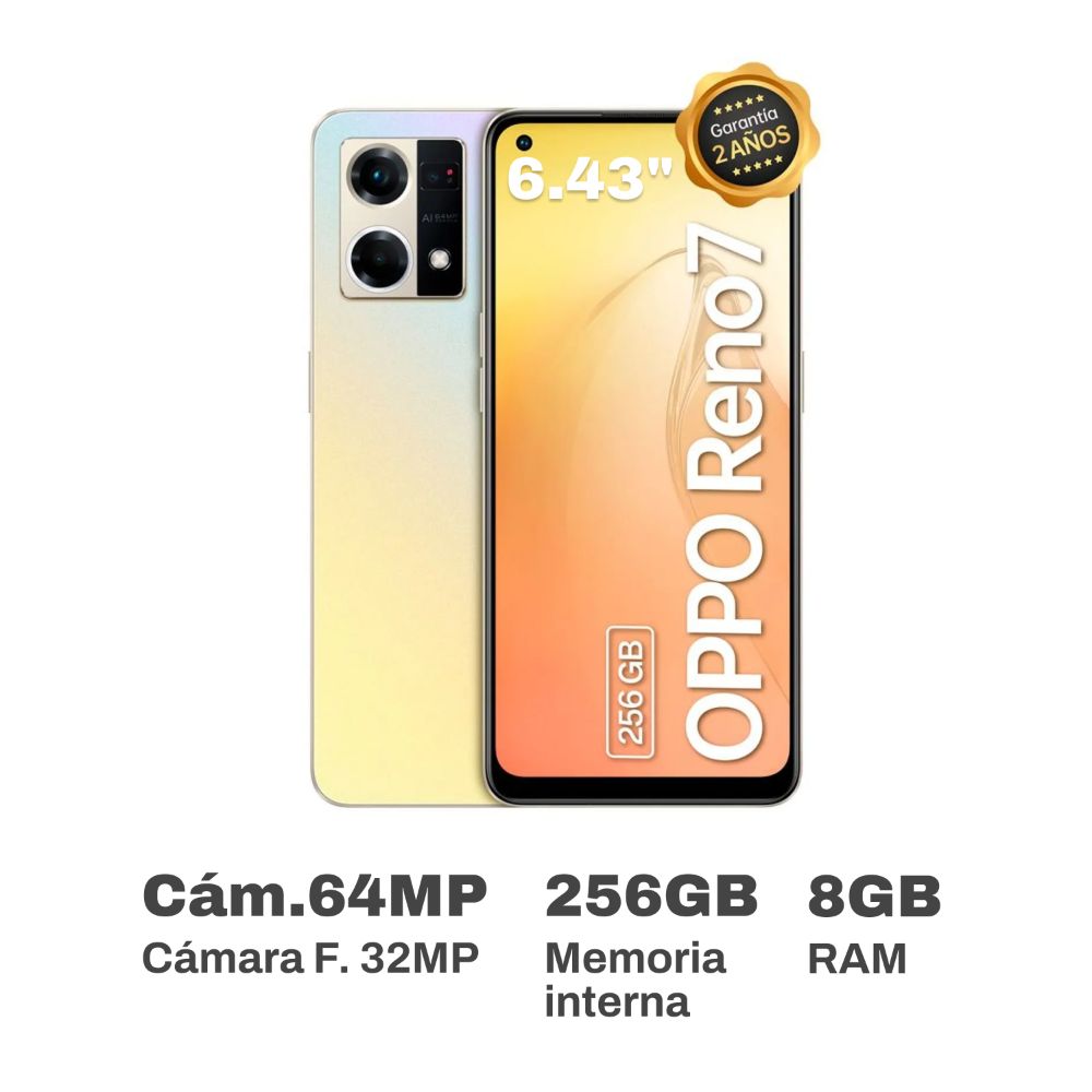 Celular Oppo Reno 7 6.43" 8GB RAM 256GB Dorado
