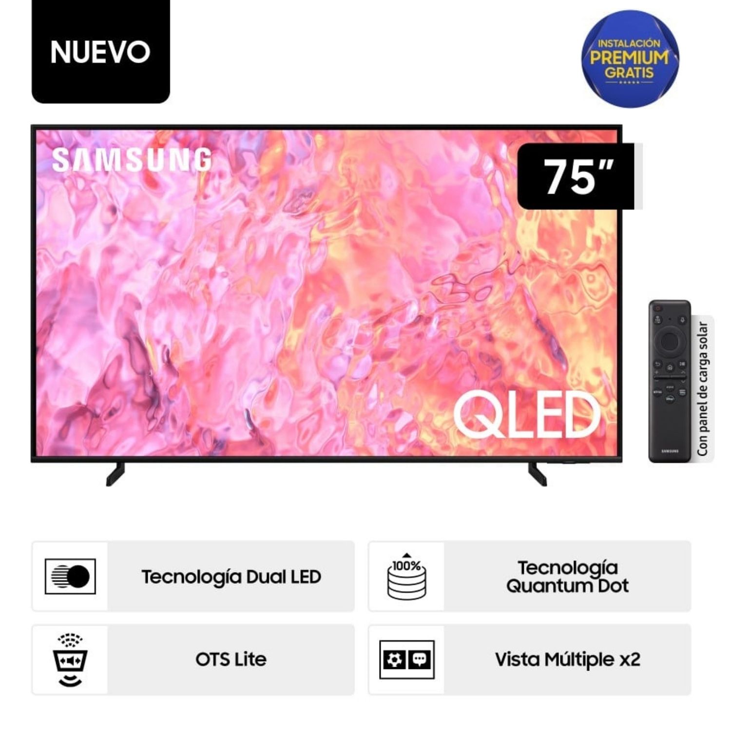 Televisor SAMSUNG QLED 75'' Ultra HD 4K Smart TV QN75Q60CAGXPE
