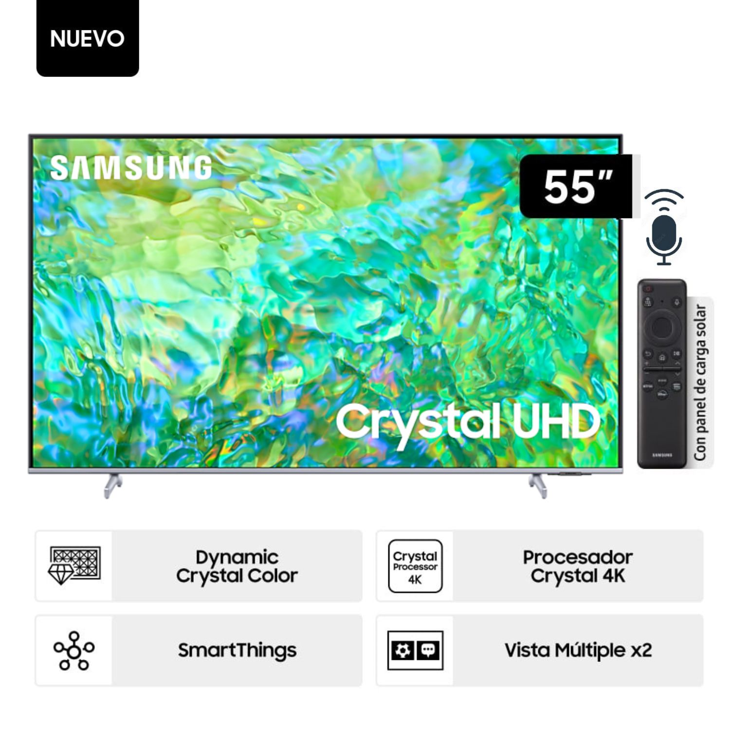 Televisor Samsung 55" LED Smart TV Crystal UHD 4K UN55CU8200GXPE