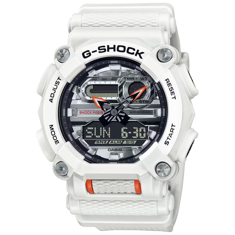 Reloj Casio G-Shock GA900AS-7A Analógico Digital Luz Led Resina Blanco