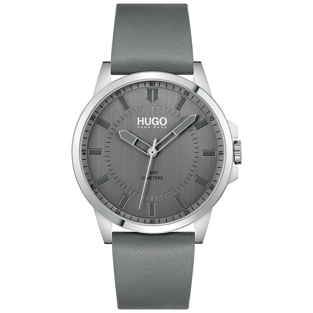 Reloj Hugo Boss First 1530185 para Hombre Correa de Cuero Gris