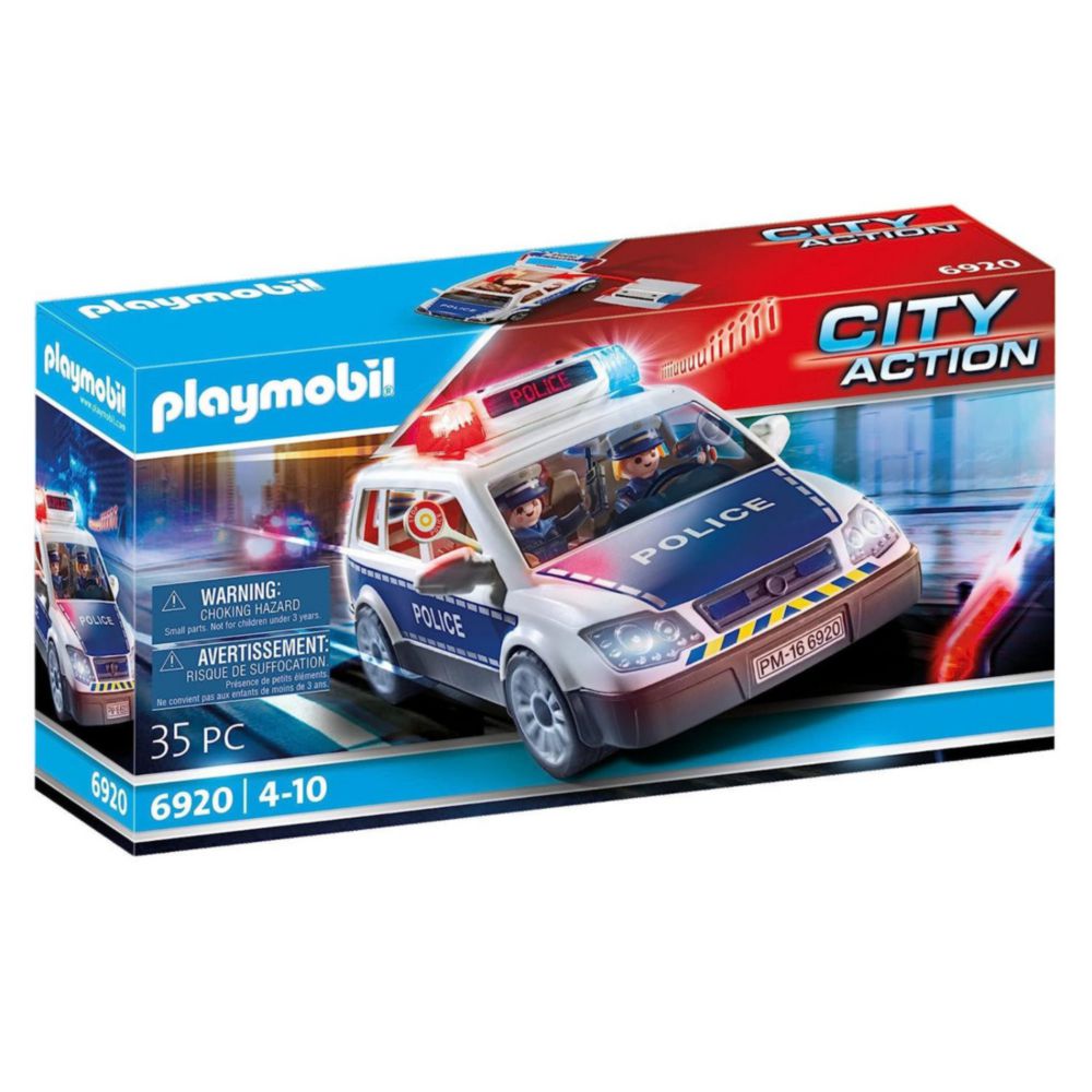 Set De Juego Playmobil City Action Auto Policía Luces Y Sonido