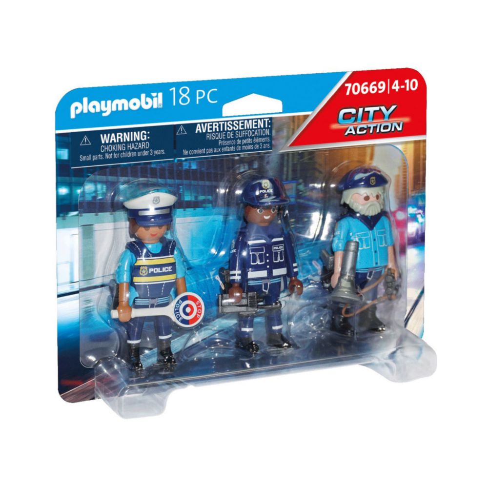 Set De Juego Playmobil City Action 3 Figuras De Policia
