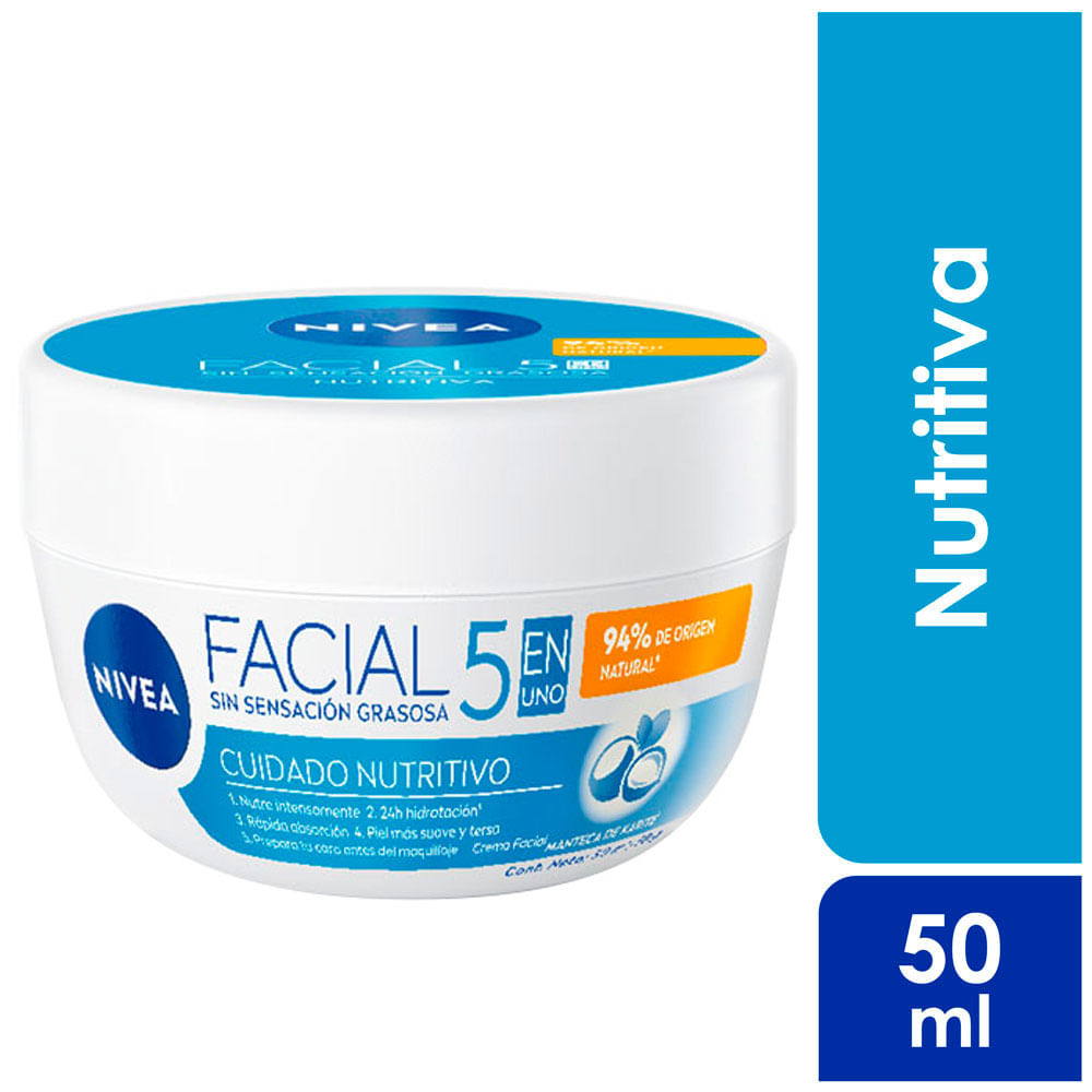 Crema Facial NIVEA Nutritiva Frasco 50ml